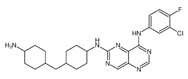 N2-(4-((4-aminocyclohexyl)methyl)cyclohexyl)-N8-(3-chloro-4-fluorophenyl)pyrimido[5,4-d]pyrimidine-2,8-diamine_196511-97-4