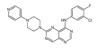N-(3-chloro-4-fluorophenyl)-6-(4-(pyridin-4-yl)piperazin-1-yl)pyrimido[5,4-d]pyrimidin-4-amine_196512-01-3