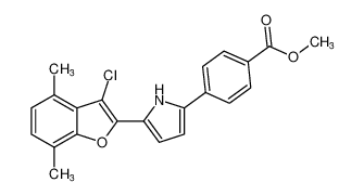 methyl 4-(5-(3-chloro-4,7-dimethylbenzofuran-2-yl)-1H-pyrrol-2-yl)benzoate_196520-05-5