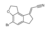 (E)-(4-bromo-1,6,7,8-tetrahydro-2H-indeno[5,4-b]furan-8-ylidene)acetonitrile_196597-70-3