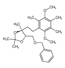 (4S,5S)-5-benzyloxymethyl-2,2,4-trimethyl-4-(2,5-dimethoxy-3,4,6-trimethylphenylethynyl)-1,3-dioxolane_196600-46-1