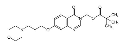 (7-(3-morpholinopropoxy)-4-oxoquinazolin-3(4H)-yl)methyl pivalate_196603-90-4