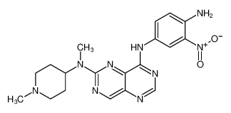 N8-(4-amino-3-nitrophenyl)-N2-methyl-N2-(1-methylpiperidin-4-yl)pyrimido[5,4-d]pyrimidine-2,8-diamine_196613-30-6