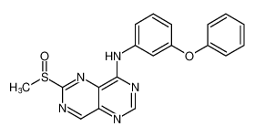 6-(methylsulfinyl)-N-(3-phenoxyphenyl)pyrimido[5,4-d]pyrimidin-4-amine_196613-95-3