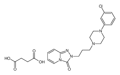 2-{3-[4-(3-Chloro-phenyl)-piperazin-1-yl]-propyl}-2H-[1,2,4]triazolo[4,3-a]pyridin-3-one; compound with succinic acid_19666-38-7