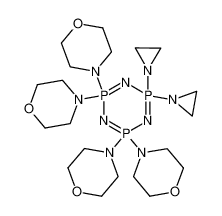 2,2-bis-aziridin-1-yl-4,4,6,6-tetra-morpholin-4-yl-2λ5,4λ5,6λ5-cyclotriphosphazene_19669-92-2