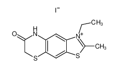 3-ethyl-6-oxo-2-methyl-6,7-dihydro-5H-thiazolo[4',5':4,5]benzo[1,2-b][1,4]thiazinium; iodide_19670-07-6