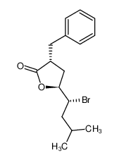 (1'R,3R,5S)-3-benzyl-5-(1'-bromo-3'-methylbutyl)dihydrofuran-2-one_196706-12-4