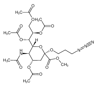 methyl (3-azidopropyl 5-acetamido-4,7,8,9-tetra-O-acetyl-3,5-dideoxy-D-glycero-α-D-galacto-2-nonulosid)onate_196714-37-1
