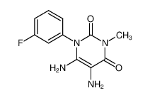 5,6-diamino-1-(3-fluoro-phenyl)-3-methyl-1H-pyrimidine-2,4-dione_19677-95-3