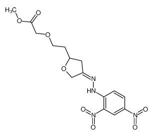 (2-{4-[(2,4-Dinitro-phenyl)-hydrazono]-tetrahydro-furan-2-yl}-ethoxy)-acetic acid methyl ester_19679-94-8