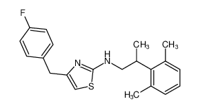 N-(2-(2,6-dimethylphenyl)propyl)-4-(4-fluorobenzyl)thiazol-2-amine_196797-75-8