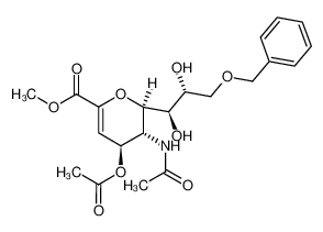 (4S,5R,6R)-4-Acetoxy-5-acetylamino-6-((1R,2R)-3-benzyloxy-1,2-dihydroxy-propyl)-5,6-dihydro-4H-pyran-2-carboxylic acid methyl ester_196799-20-9