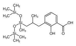 3-(3-(1,1,1,3,5,5,5-heptamethyltrisiloxan-3-yl)-2-methylpropyl)-2-hydroxybenzoic acid_196807-33-7