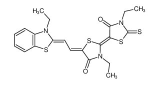 3,3'-diethyl-5-[2-(3-ethyl-3H-benzothiazol-2-ylidene)-ethylidene]-2'-thioxo-dihydro-[2,5']bithiazolylidene-4,4'-dione_19685-35-9