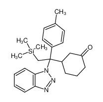 3-(1-Benzotriazol-1-yl-1-p-tolyl-2-trimethylsilanyl-ethyl)-cyclohexanone_196862-11-0