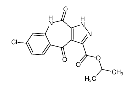 isopropyl 7-chloro-4,10-dioxo-1,4,9,10-tetrahydrobenzo[b]pyrazolo[4,3-e]azepine-3-carboxylate_196863-83-9