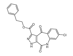 phenethyl 7-chloro-4,10-dioxo-1,4,9,10-tetrahydrobenzo[b]pyrazolo[4,3-e]azepine-3-carboxylate_196863-95-3