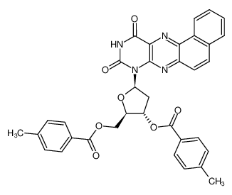 1-[2'-deoxy-3',5'-di-O-(p-toluoyl)-β-D-ribofuranosyl]naphtho[1,2-g]pteridine-2,4(1H,3H)-dione_196872-65-8