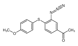 1-[3-azido-4-(4-methoxy-phenylsulfanyl)-phenyl]-ethanone_19688-68-7