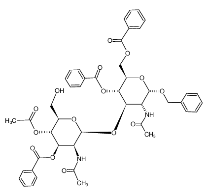 benzyl 2-acetamido-3-O-(2-acetamido-4-O-acetyl-3-O-benzoyl-2-deoxy-β-D-mannopyranosyl)-4,6-di-O-benzoyl-2-deoxy-α-D-glucopyranoside_196935-64-5