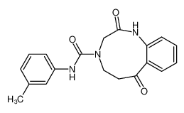 4-(3-methylphenyl)carbamyl-2,7-dioxo-2,3,4,5,6,7-hexahydro-1H-1,4-benzodiazonine_196946-22-2