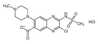 N-(3-chloro-7-(4-methylpiperazin-1-yl)-6-nitroquinoxalin-2-yl)methanesulfonamide hydrochloride_196962-95-5