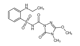 N-((2-(ethylamino)phenyl)sulfonyl)-3-methoxy-4-methyl-5-oxo-4,5-dihydro-1H-1,2,4-triazole-1-carboxamide_196965-06-7
