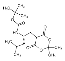 (S)-5-[(2-t-butoxycarbonylamino-4-methyl)-pentyl]-2,2-dimethyl-1,3-dioxane-4,6-dione_197006-07-8