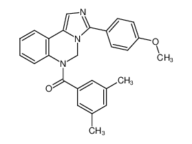 3-(4-Methoxyphenyl)-5,6-dihydro-6-(3,5-dimethyl-benzoyl)imidazo[1,5-c]quinazoline_197011-15-7