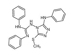 N-(3-anilino-5-methylsulfanyl-[1,2,4]triazol-4-yl)-N',N'-diphenyl-guanidine_19703-50-5