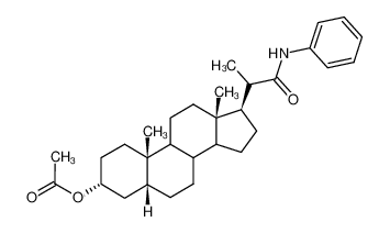 Acetic acid (3R,5R,10S,13S,17R)-10,13-dimethyl-17-(1-phenylcarbamoyl-ethyl)-hexadecahydro-cyclopenta[a]phenanthren-3-yl ester_19707-07-4