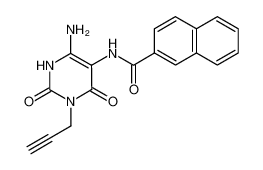 Naphthalene-2-carboxylic acid (6-amino-2,4-dioxo-3-prop-2-ynyl-1,2,3,4-tetrahydro-pyrimidin-5-yl)-amide_197075-92-6