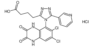 4-(4-(6,7-dichloro-2,3-dioxo-1,2,3,4-tetrahydroquinoxalin-5-yl)-5-(pyridin-3-yl)-4H-1,2,4-triazol-3-yl)butanoic acid hydrochloride_197077-18-2