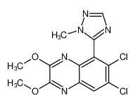 6,7-dichloro-2,3-dimethoxy-5-(1-methyl-1H-1,2,4-triazol-5-yl)quinoxaline_197078-01-6