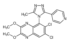 6,7-dichloro-2,3-dimethoxy-5-(3-methyl-5-(pyridin-4-yl)-4H-1,2,4-triazol-4-yl)quinoxaline_197078-14-1