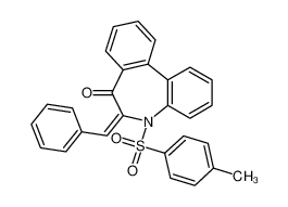 6-benzylidene-5-(4-methylphenyl)sulfonylbenzo[d][1]benzazepin-7-one_19711-99-0