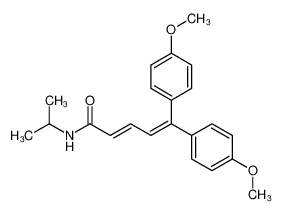 5,5-Bis-(4-anisyl)-2,4-pentadiensaeure-isopropylamid_19712-77-7