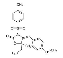 (E)-5-ethyl-4-(4-methoxybenzylidene)-5-methyl-3-tosyloxazolidin-2-one_197141-13-2