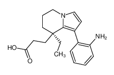 (R)-3-(1-(2-aminophenyl)-8-ethyl-5,6,7,8-tetrahydroindolizin-8-yl)propanoic acid_197141-94-9