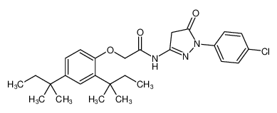 N-(1-(4-chlorophenyl)-5-oxo-4,5-dihydro-1H-pyrazol-3-yl)-2-(2,4-di-tert-pentylphenoxy)acetamide_197145-85-0