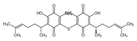 6,6'-thiobis(3-hydroxy-5-methyl-2-((R)-6-methylhept-5-en-2-yl)cyclohexa-2,5-diene-1,4-dione)_197148-04-2