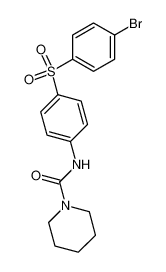 Piperidine-1-carboxylic acid [4-(4-bromo-benzenesulfonyl)-phenyl]-amide_19715-55-0