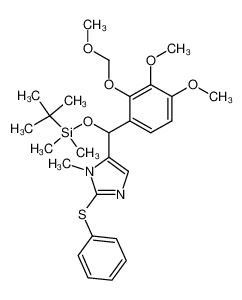 5-[(tert-Butyl-dimethyl-silanyloxy)-(3,4-dimethoxy-2-methoxymethoxy-phenyl)-methyl]-1-methyl-2-phenylsulfanyl-1H-imidazole_197151-41-0