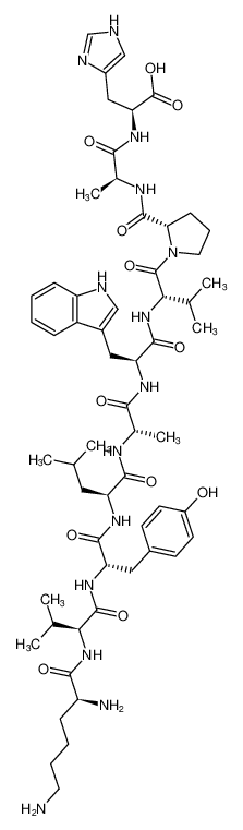 L-Histidine,L-lysyl-L-valyl-L-tyrosyl-L-leucyl-L-alanyl-L-tryptophyl-L-valyl-L-prolyl-L-alanyl-_197156-03-9