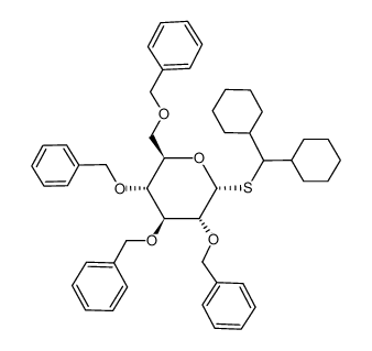 (2R,3R,4S,5R,6R)-3,4,5-Tris-benzyloxy-2-benzyloxymethyl-6-dicyclohexylmethylsulfanyl-tetrahydro-pyran_197164-69-5