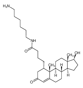 N-(6-Amino-hexyl)-4-((1S,8R,9S,10R,13S,14S,17S)-17-hydroxy-10,13-dimethyl-3-oxo-2,3,6,7,8,9,10,11,12,13,14,15,16,17-tetradecahydro-1H-cyclopenta[a]phenanthren-1-yl)-butyramide_197227-71-7