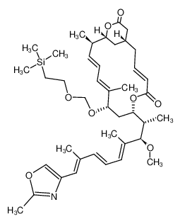 (3E,10E,12E)-(1R,7S,9S,14R,15R)-7-[(3E,5E,7E)-(1S,2R)-2-Methoxy-1,3,7-trimethyl-8-(2-methyl-oxazol-4-yl)-octa-3,5,7-trienyl]-10,14-dimethyl-9-(2-trimethylsilanyl-ethoxymethoxy)-6,16-dioxa-bicyclo[13.3.1]nonadeca-3,10,12-triene-5,17-dione_197228-14-1