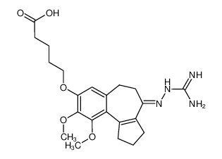 5-((4-((aminoiminomethyl)hydrazono)-9,10-dimethoxy-1, 2,3,4,5,6-hexahydro-8-benz(e)azulen-yl)oxy)-pentanoic acid_197233-50-4