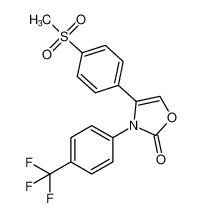 4-(4-(methylsulfonyl)phenyl)-3-(4-(trifluoromethyl)phenyl)oxazol-2(3H)-one_197240-01-0